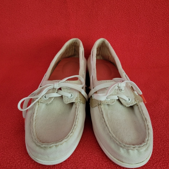 SPERRY Women Maui Island Canvas Boat Shoes Ivory | 6.5 - Picture 3 of 8